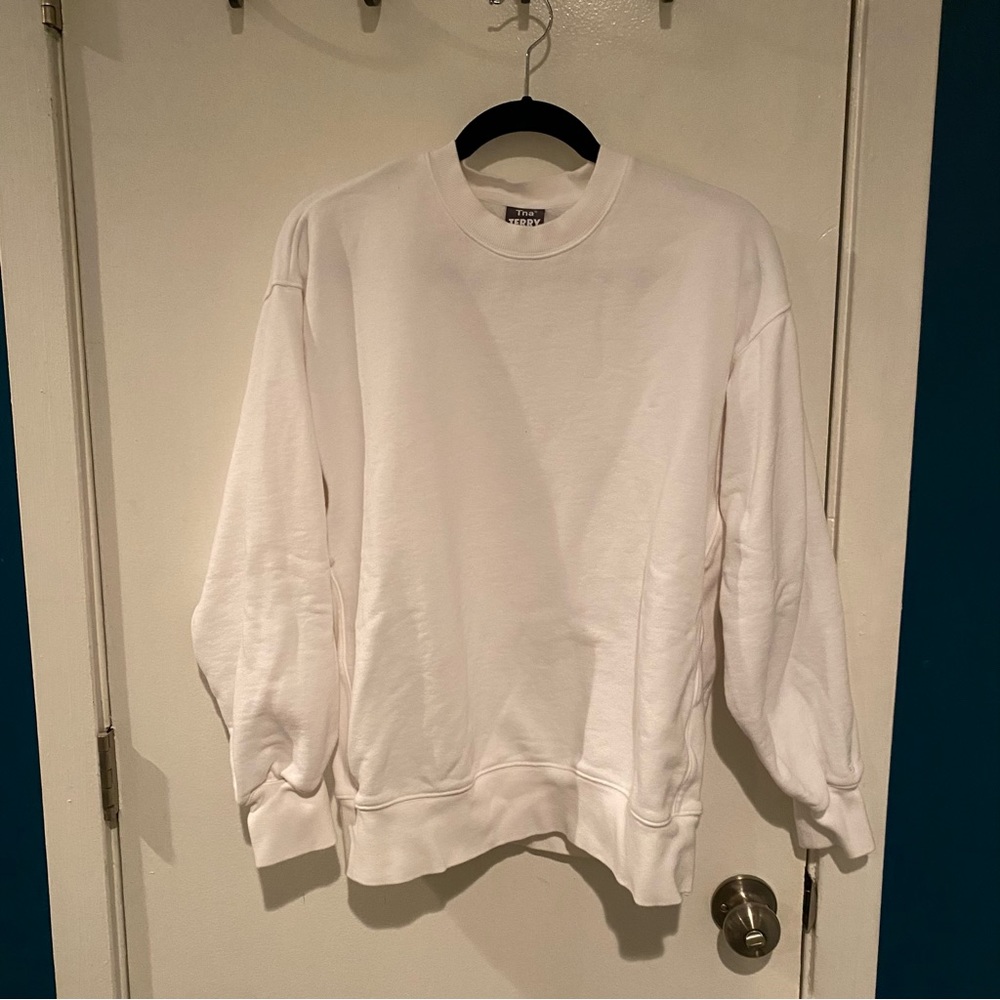 TNA Terry Fleece Boyfriend crewneck sweatshirt